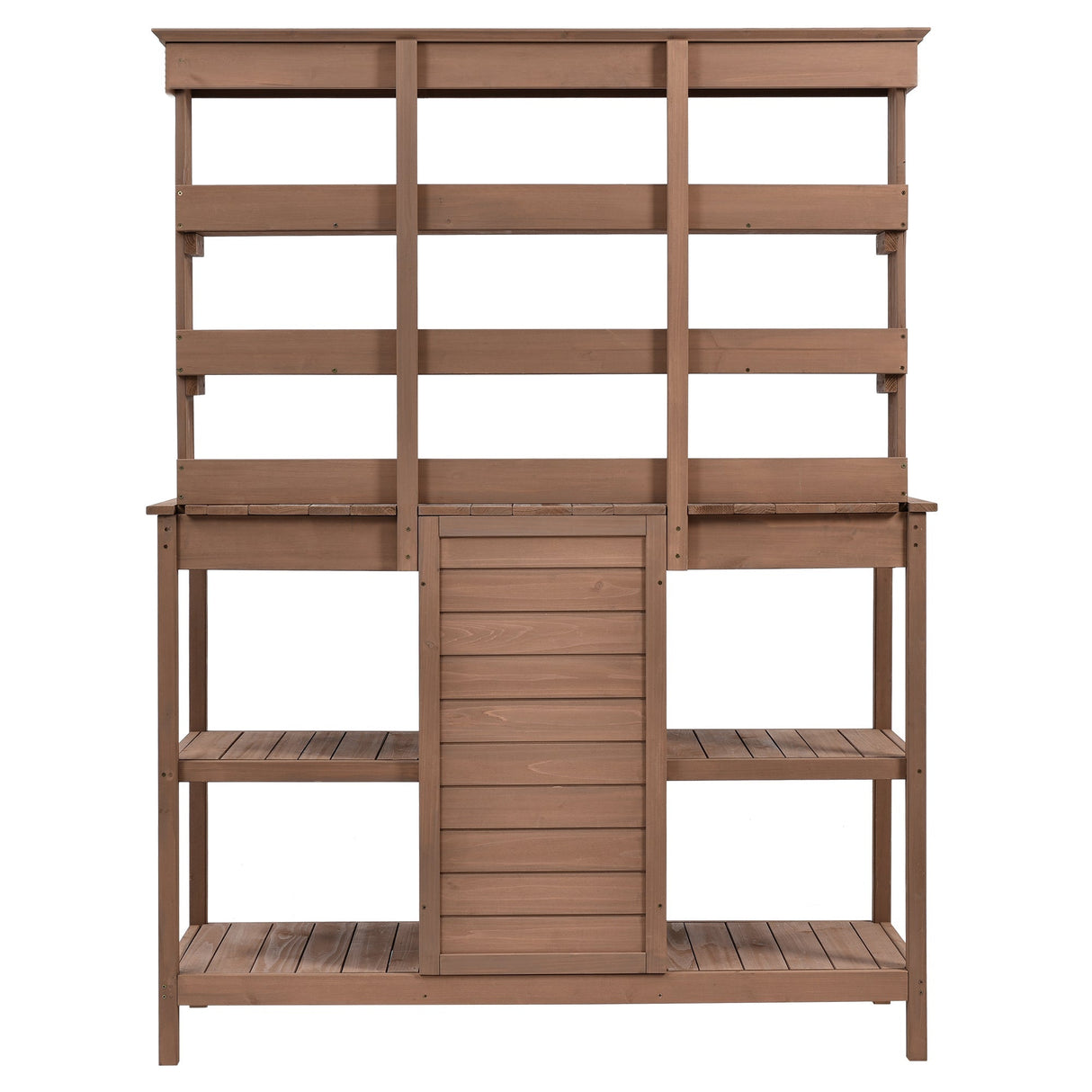 TOPMAX 66" Large Outdoor Farmhouse Wooden Potting Bench Table
