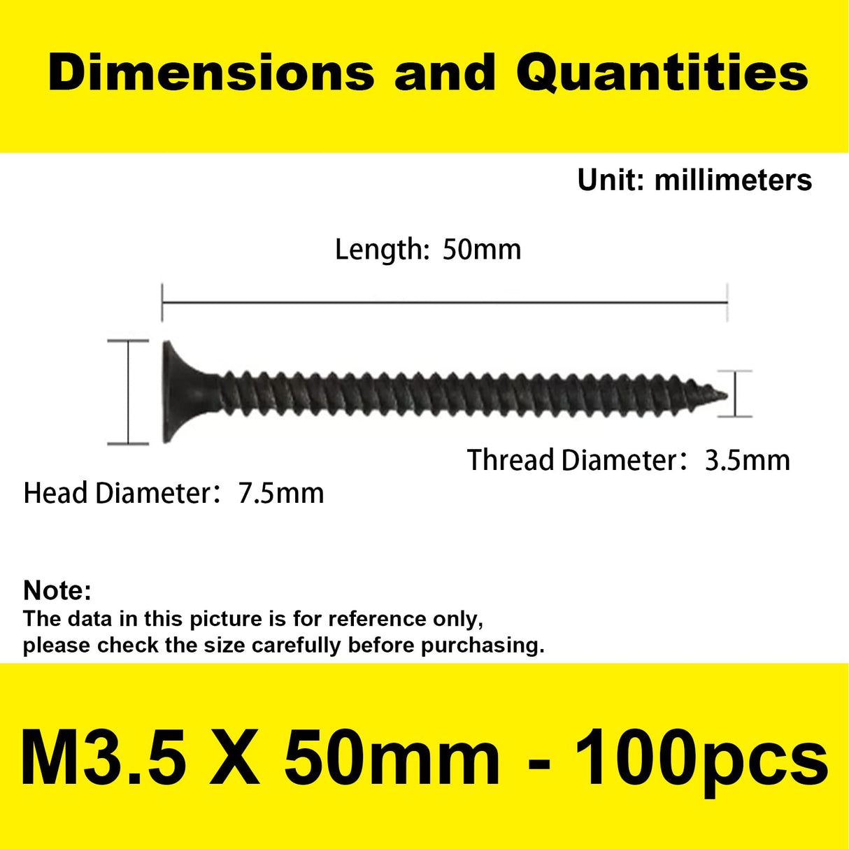 #6 x 2'' Wood Screws, Phillips Flat Head Long Screws, Self-Tapping Countersunk Screws, Exterior Wood Screws, Fasteners for Various Woodworking - WoodArtSupply