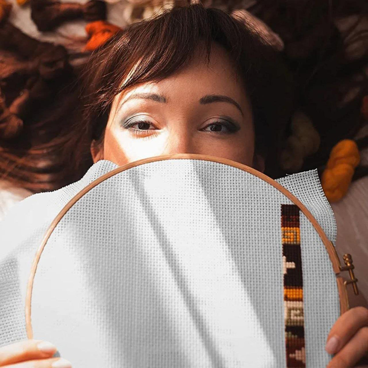 6PCS Aida Cloth 14 Count 3 Pieces Black Cross Stitch Fabric and 3 Pieces White Cross Stitch Fabric Cotton Embroidery Cloth for Needlework 14 Count for Craft Embroidery YARRD