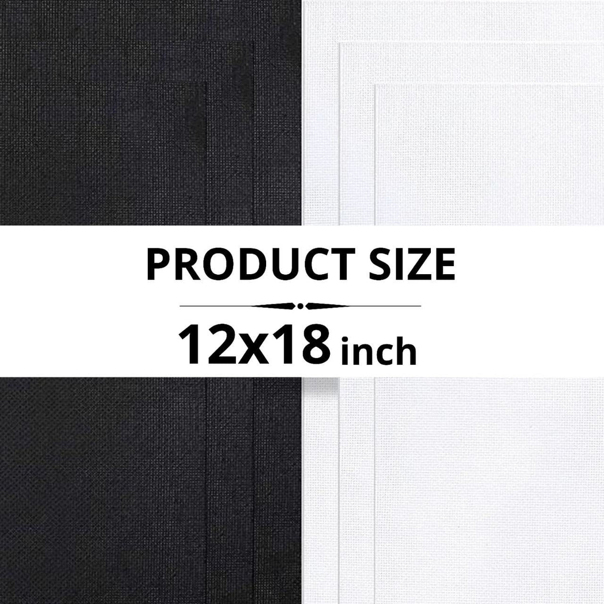 6PCS Aida Cloth 14 Count 3 Pieces Black Cross Stitch Fabric and 3 Pieces White Cross Stitch Fabric Cotton Embroidery Cloth for Needlework 14 Count for Craft Embroidery YARRD