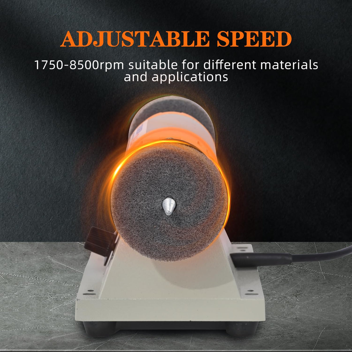 4" Jewelry Polisher & Adjustable Variable Speed Grinder Machine - With 6 Cloth Wheels & 2 Abrasive Wheels, Safety Glasses & Compound for Jewelry, Metal, Wood, Jade, Plastic Polishing & Dental Work CIRONBOW