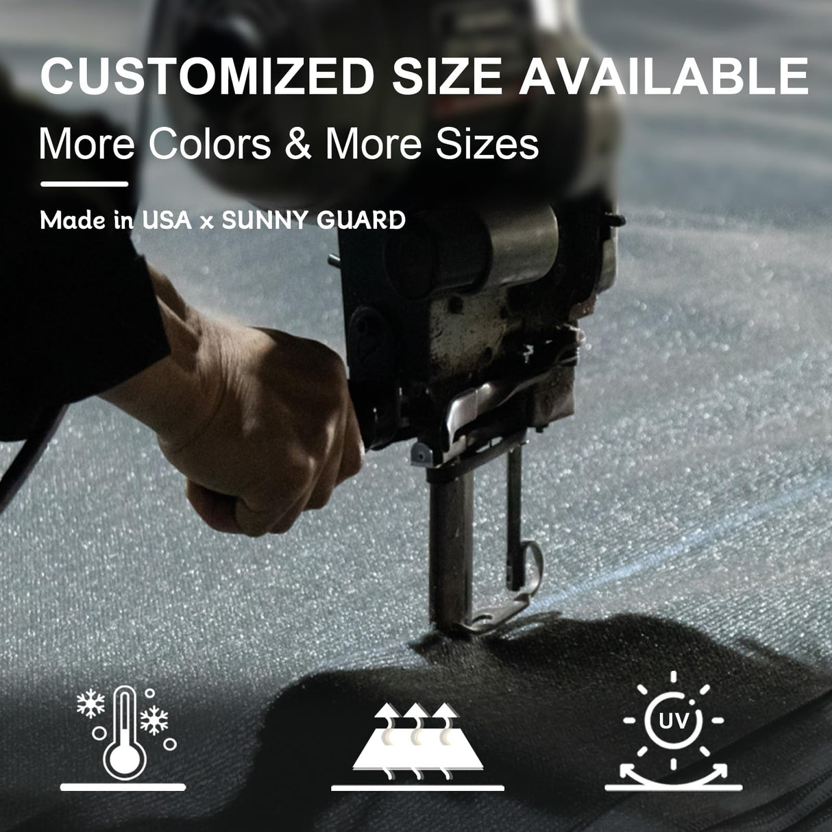 SUNNY GUARD Sun Shade Sail 12'x16' Rectangle Sand UV Block Sunshade for Backyard Yard Deck Patio Garden Outdoor Activities and Facility(We Make Custom Size) SUNNY GUARD