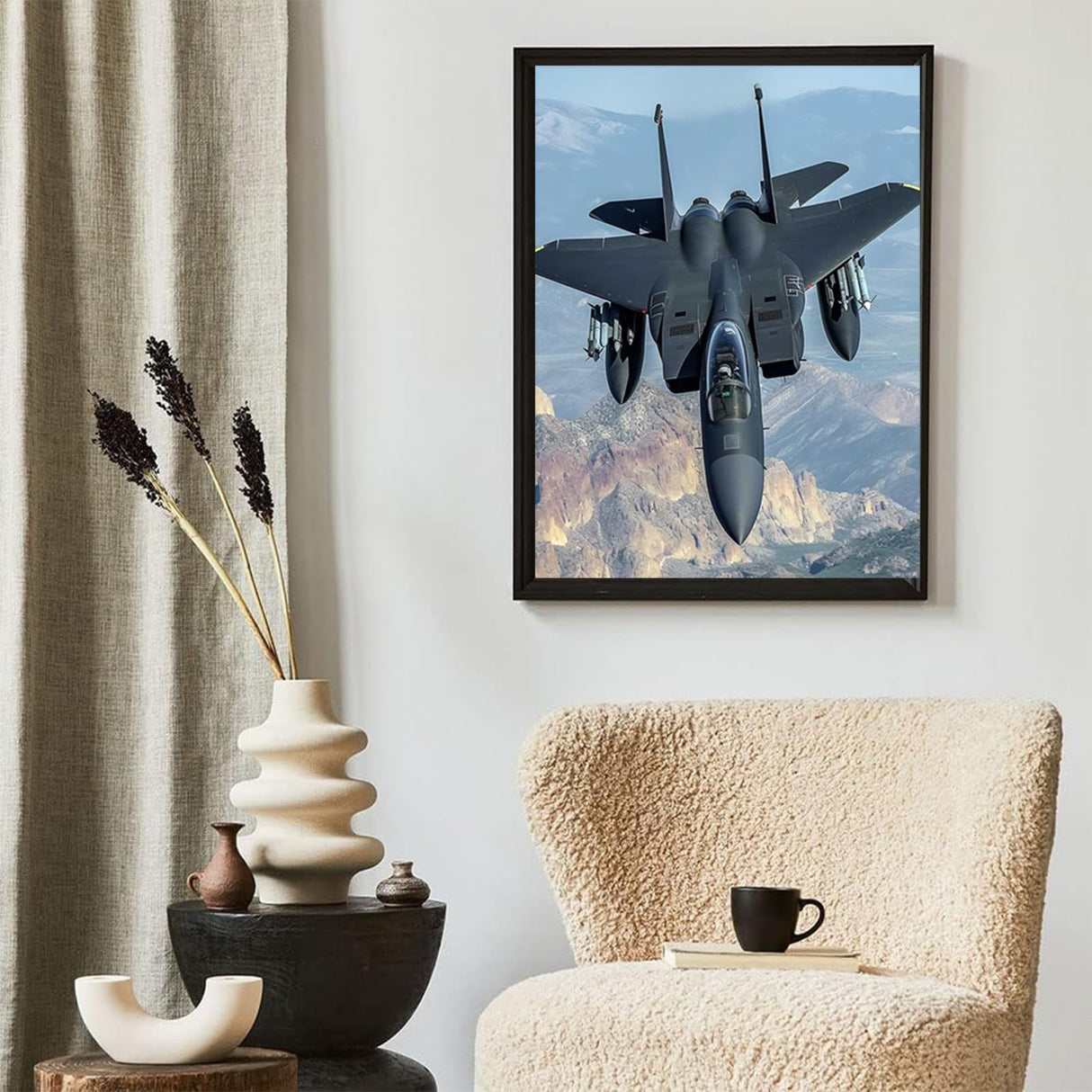 JXAVAXDE Funny Fighter Aircraft Diamond Art Painting Kits for Adult, Airplane 5D Diamond Art for Adults, Round Drill Painting by Diamonds Art and Crafts for Home Wall Decor Gift 12x16 Inch JXAVAXDE