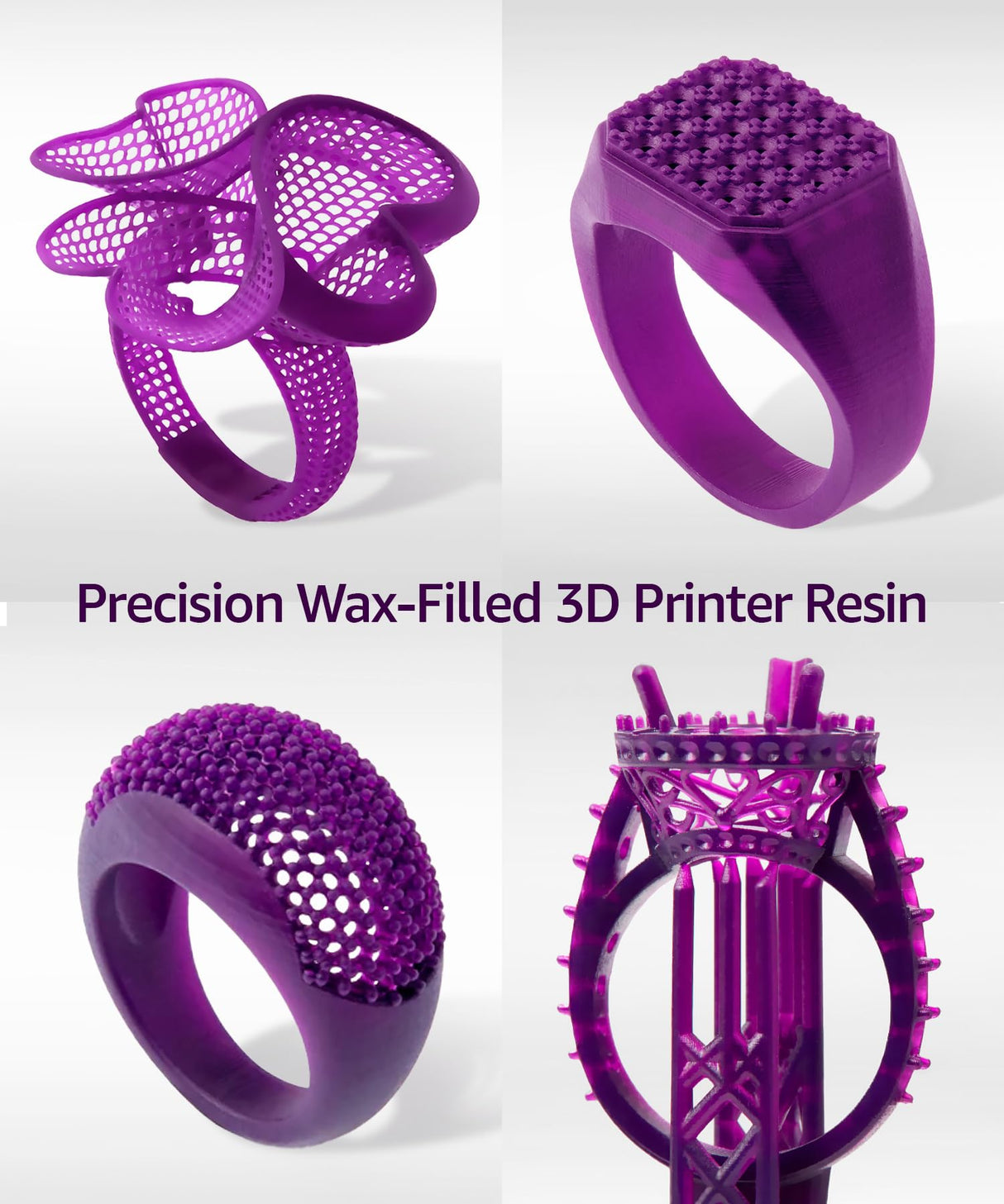 SuperCast 8K 3D Printer Resin Wax Filled for Ultrafine Filigree, Jewelry, and Metal Casting, Made in Korea by 3DMaterials (1000g) 3DMaterials