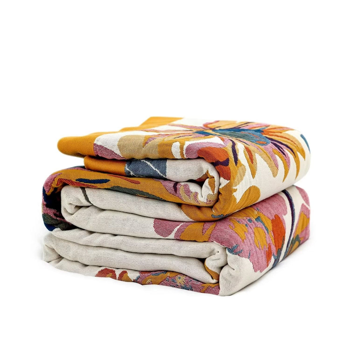 Boho Throw Blanket - 100% Cotton Ultra Soft Bed Throw Large - Fall Blanket Floral Bird and Butterfly Farmhouse Decor Bed Blankets,60"×80" All Season Blanket for Sofa Couch Chair LUTBM