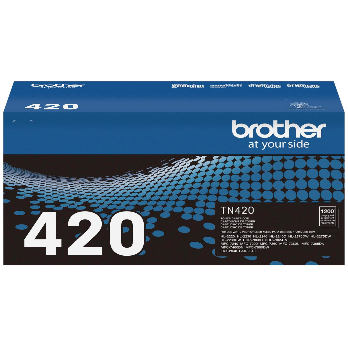 Brother Genuine TN420 Mono Laser Toner Cartridge, Black Brother