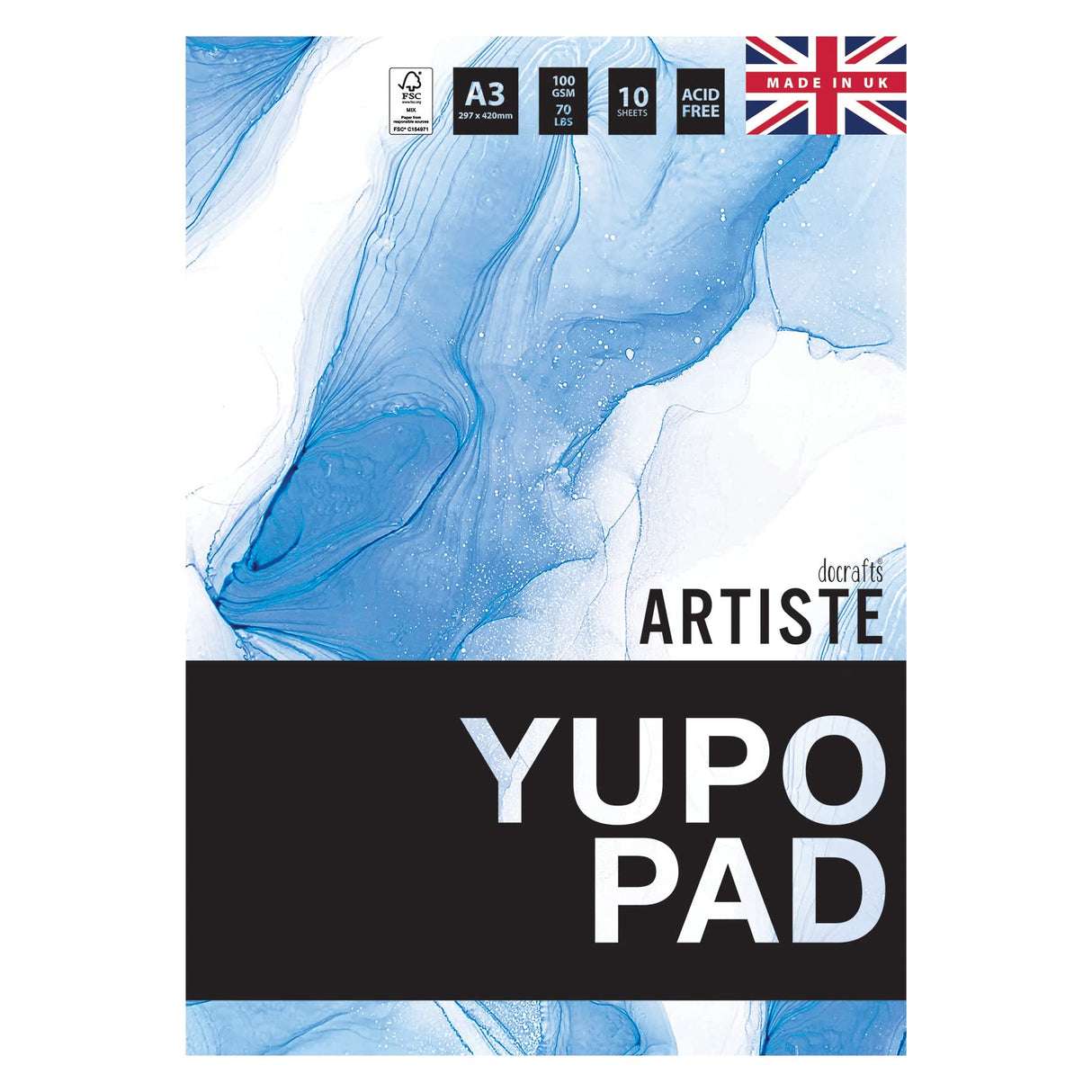 Artiste A3 YUPO Pad 100gsm 10 Sheets DOCRAFTS ARTISTE