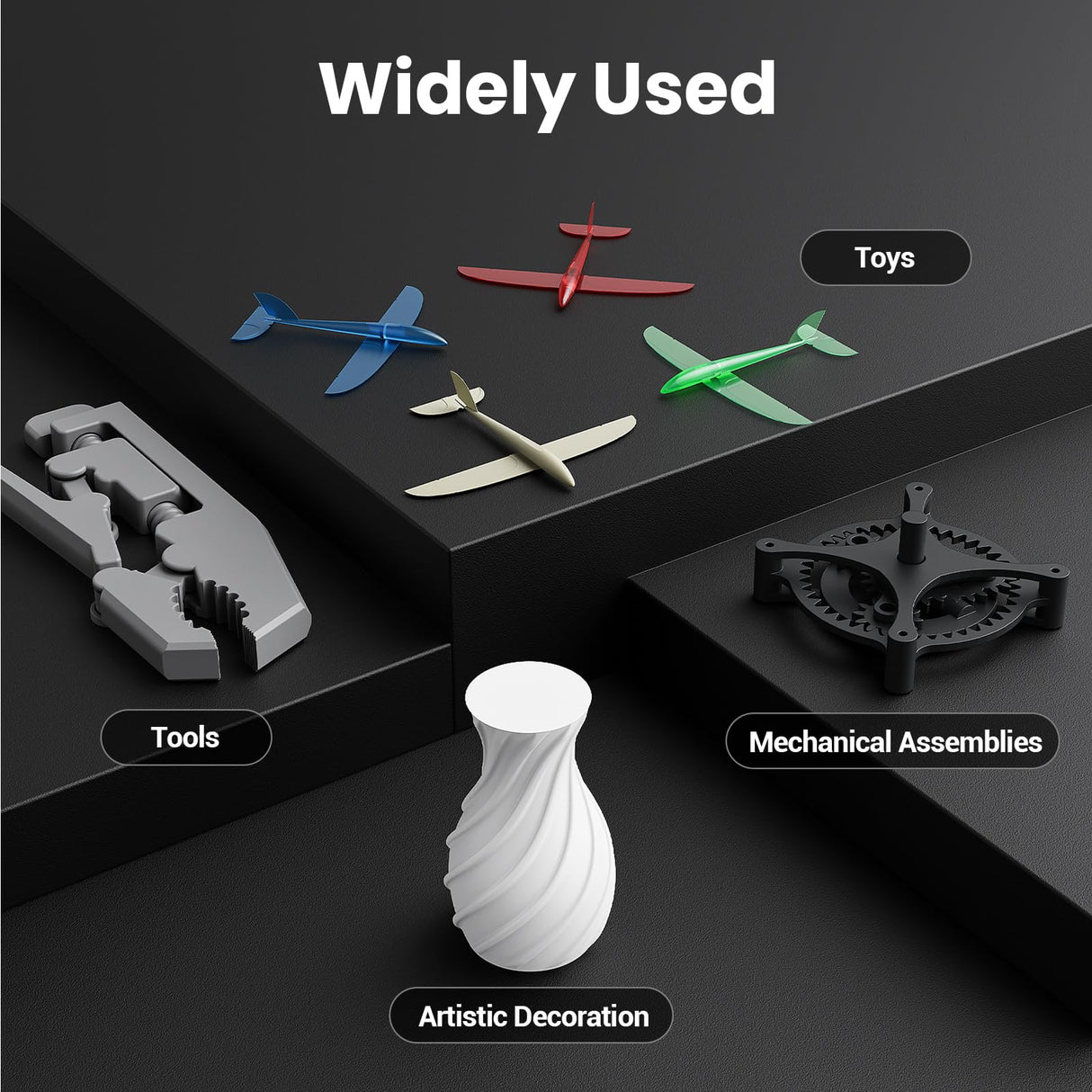 Boxed HD ABS-Like Resin Hard Tough 3D Printer Resin Photopolymer UV Curing 3D Resin Liquid with High Precision Suit for GK3 Ultra SLA/LCD/DLP Printing Functional Mechanical Print HD Light Gray 3.6KG Uniformation