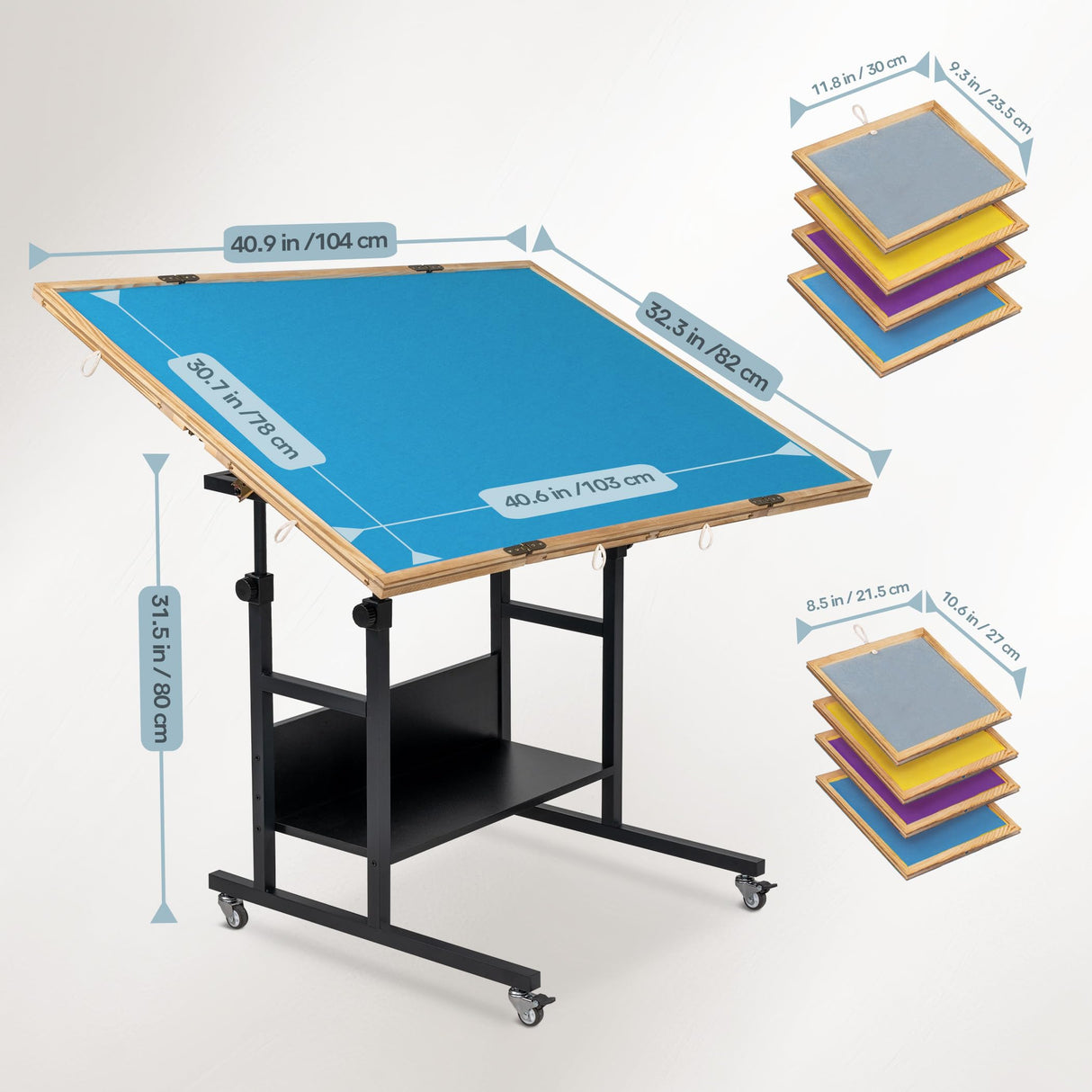 Becko US 2000 Piece Tilting & Rotating Jigsaw Puzzle Table with 8 Drawers & Cover, Foldable Jigsaw Puzzle Board with 5 Tilt Angles & Height Adjustment, Puzzle Storage, for 2000 Pieces Jigsaw Puzzles Becko US