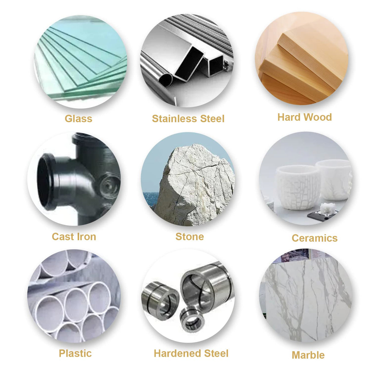 HIDOTOL Carbide Burr Set 1/4" Shank 10PC Tungsten Double Cut Carbide Rotary Burr Set for Metal and Wood Carving, Grinding, Polishing, Engraving, Drilling in Sturdy Round Case. HIDOTOL