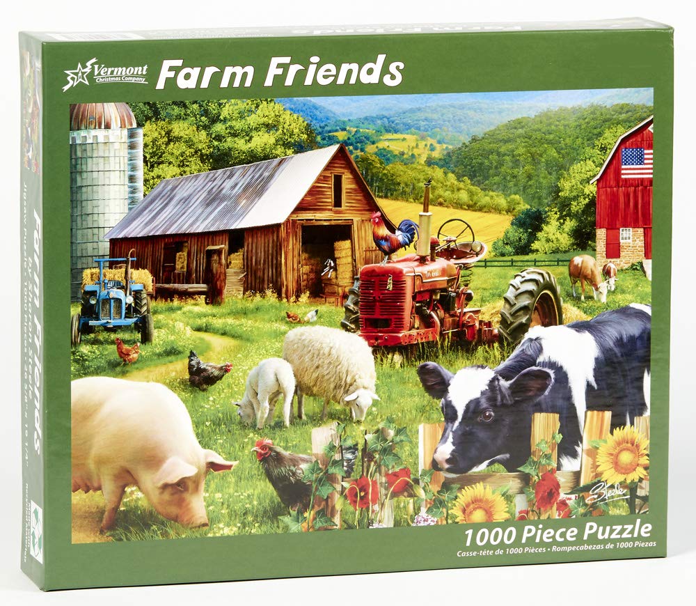 Vermont Christmas Company Farm Friends Jigsaw Puzzle 1000 Piece Vermont Christmas Company
