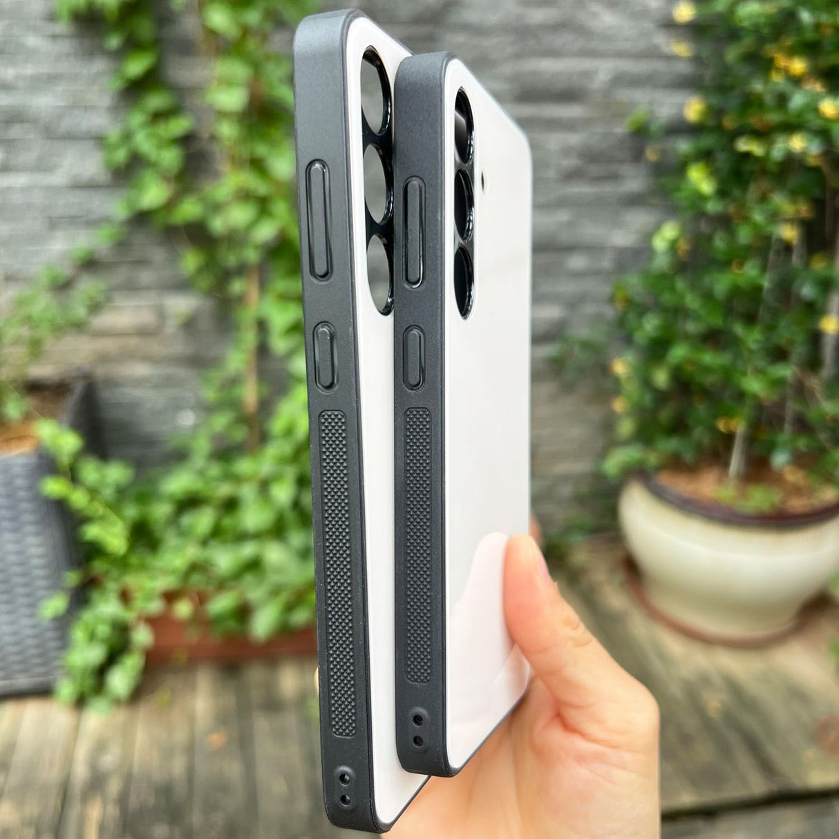 5PCS Sublimation Blanks Phone Case Bulk Covers Compatible with Samsung Galaxy S24 5G, Support Wireless Charging, Easy to Sublimate DIY, 2 in 1 2D Soft Rubber Case + Tempered Glass Inserts JUSTRY