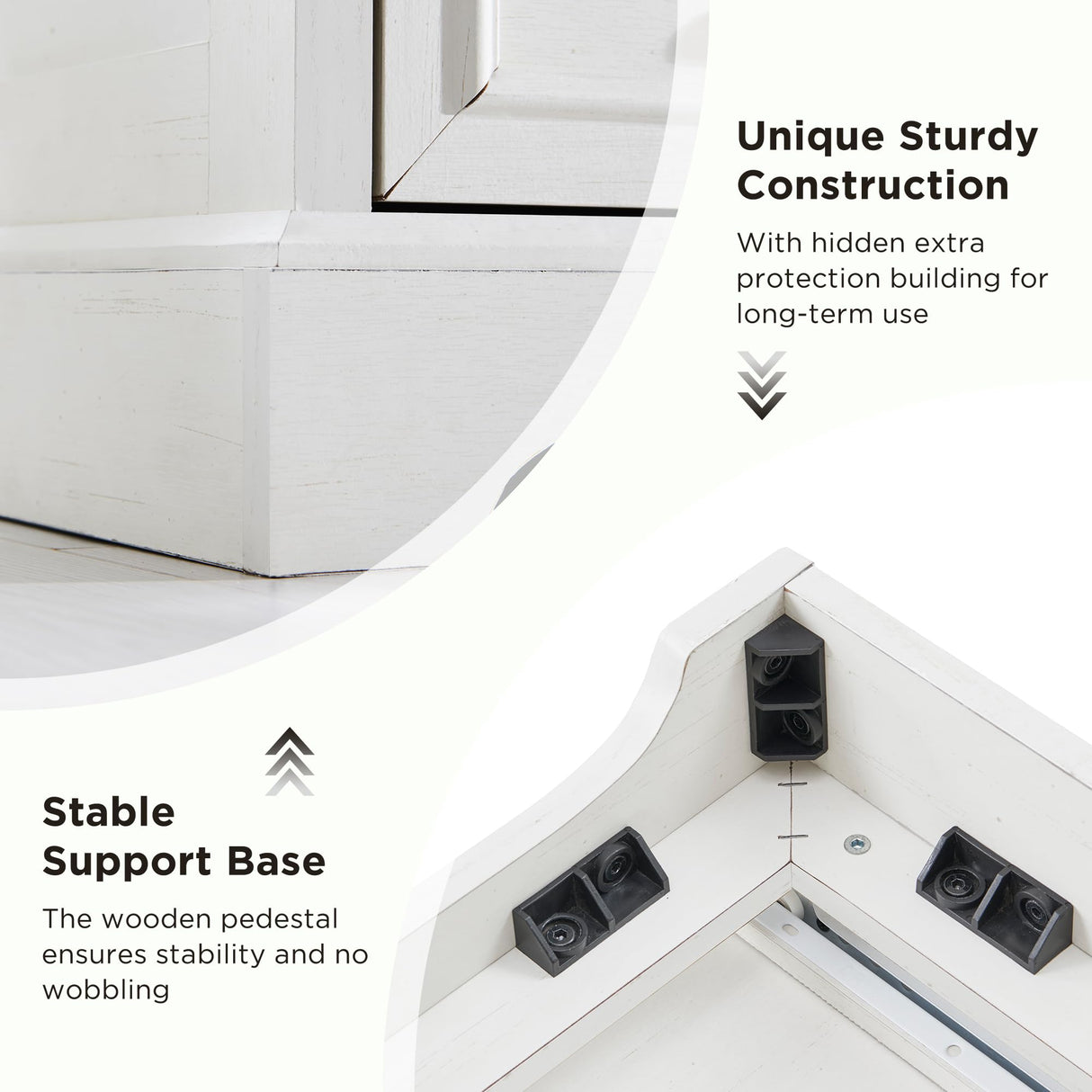 ACCOHOHO Farmhouse 9 Drawer Dresser for Bedroom, 36 Inch Tall Modern Dresser TV Stand with Large Drawers & Bar Handles, Rustic Wood Chest of Drawers for Bedroom, Living Room, Hallway, Off White ACCOHOHO