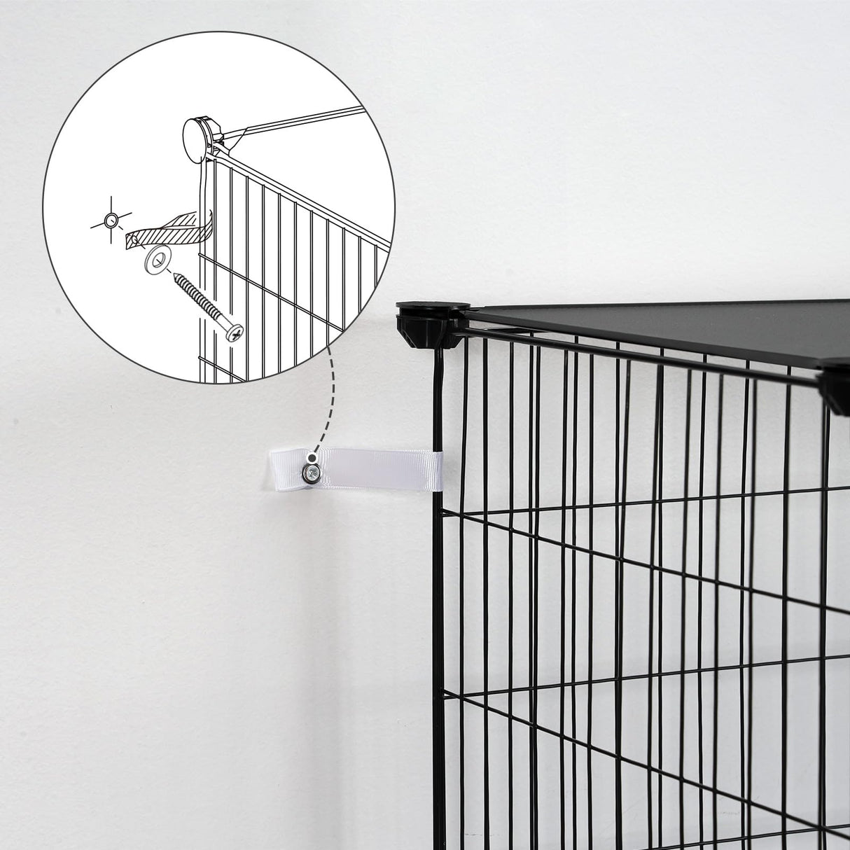 Large Cat Cage, 4-Tier Cat Enclosures Indoor, DIY Cat Kennel Detachable Metal Wire Catio Playpen with Hammock and Hanging Balls, for 1-3 Cats, Ease to Assembly, Black BK02PP03G1N1 HOOBRO