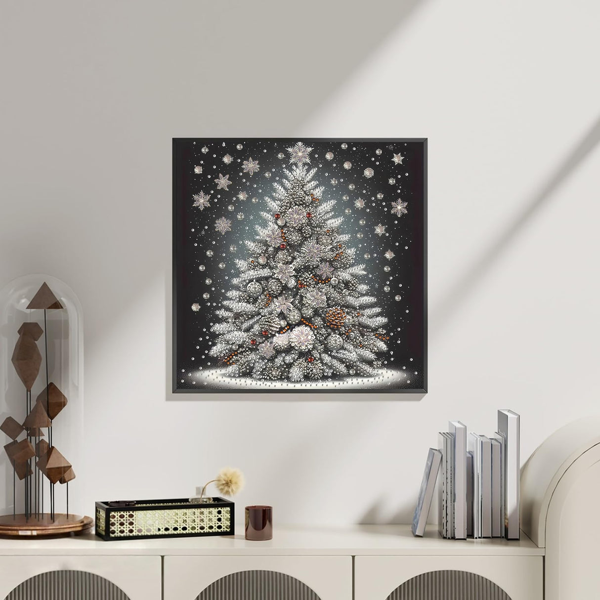 5D Christmas Diamond Art Kits for Adults, Christmas Tree Diamond Painting Kits for Beginners, DIY Special Shaped Paint by Diamonds Crystal Gem Art Painting Kit, for Home Wall Decor 11.8x11.8inch GXGLLPZBY