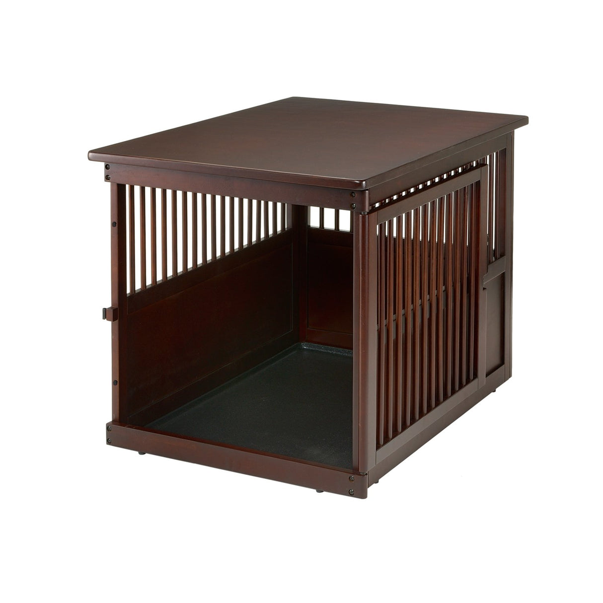 Richell Wooden End Table Crate, Large, Dark Brown Richell