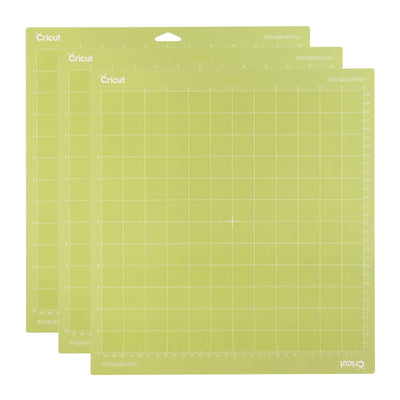 Cricut StandardGrip Machine Mats 12in x 12in, Reusable Cutting Mats for Crafts with Protective Film, Use with Cardstock, Iron On, Vinyl and More, Compatible with Cricut Explore & Maker (3 Count)