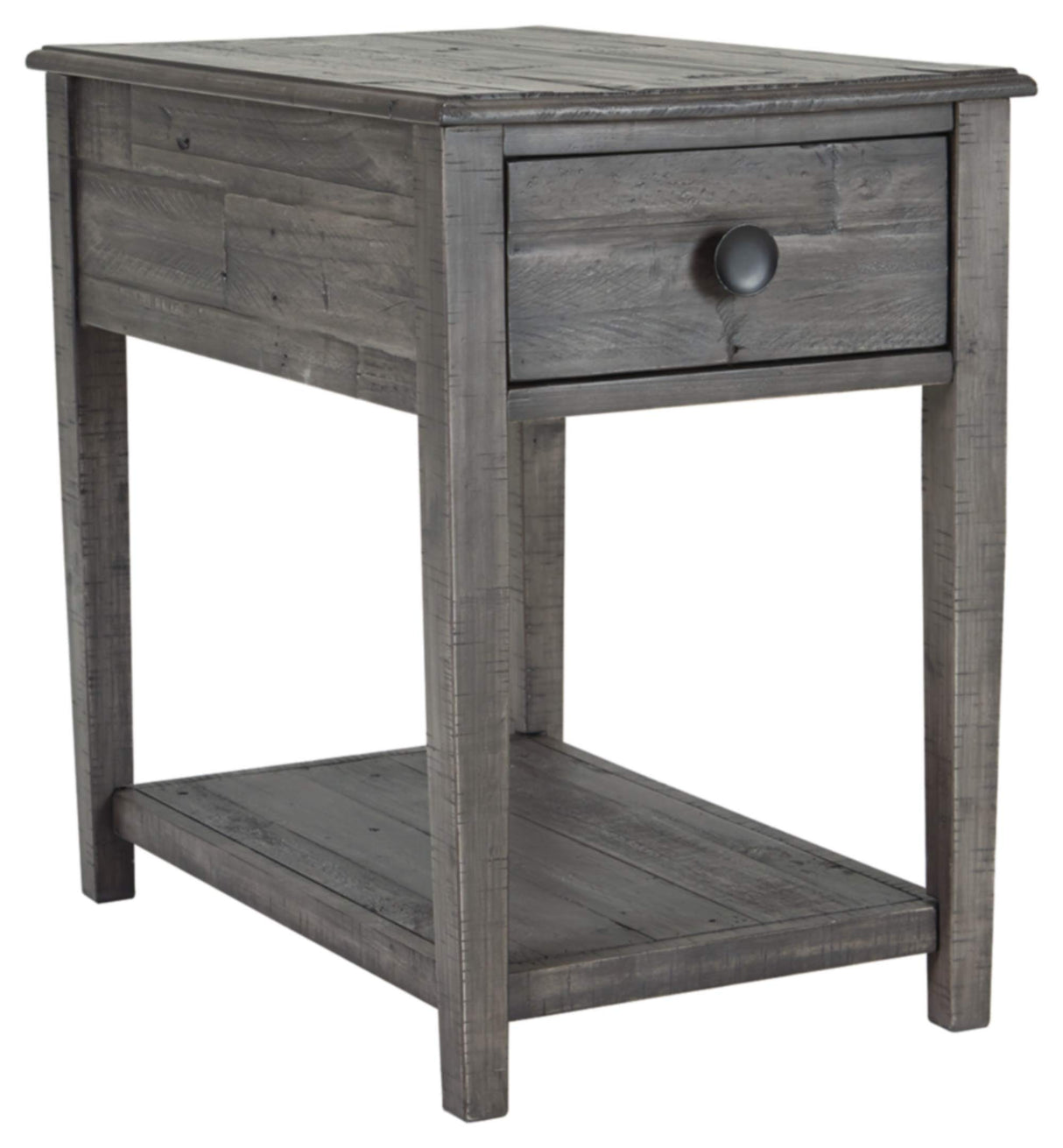 Signature Design by Ashley Borlofield Farmhouse Rectangular End Table with Drawer, Gray Signature Design by Ashley