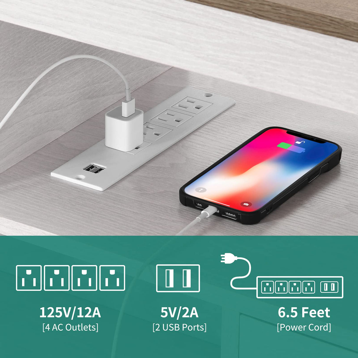 YITAHOME TV Stand for 65/55 Inch Television, Farmhouse Entertainment Center Television Stand with Power Outlets and Open Shelf, Media Console TV Cabinet for Living Room, Grey White/Grey Wash YITAHOME