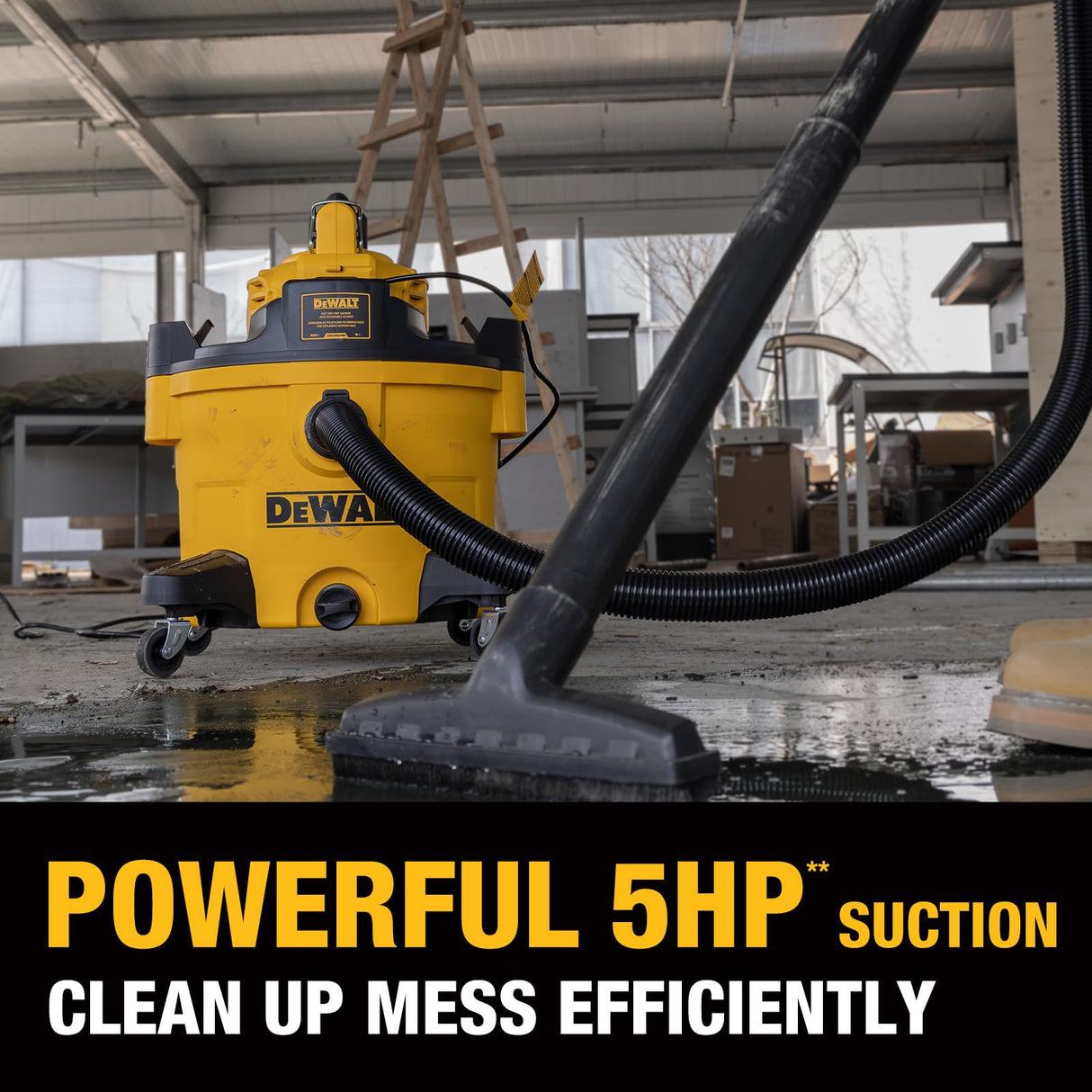 DEWALT Shop Vacuum Wet and Dry Vac with Detachable Leaf Blower, 3 in 1 Heavy Duty Wet Dry Vacuum Cleaner 9 Gal for Home, Garage, Car, Workshop, Jobsite, Lawn Care, Yard, Patio, 5 Peak HP, DXV209P DEWALT