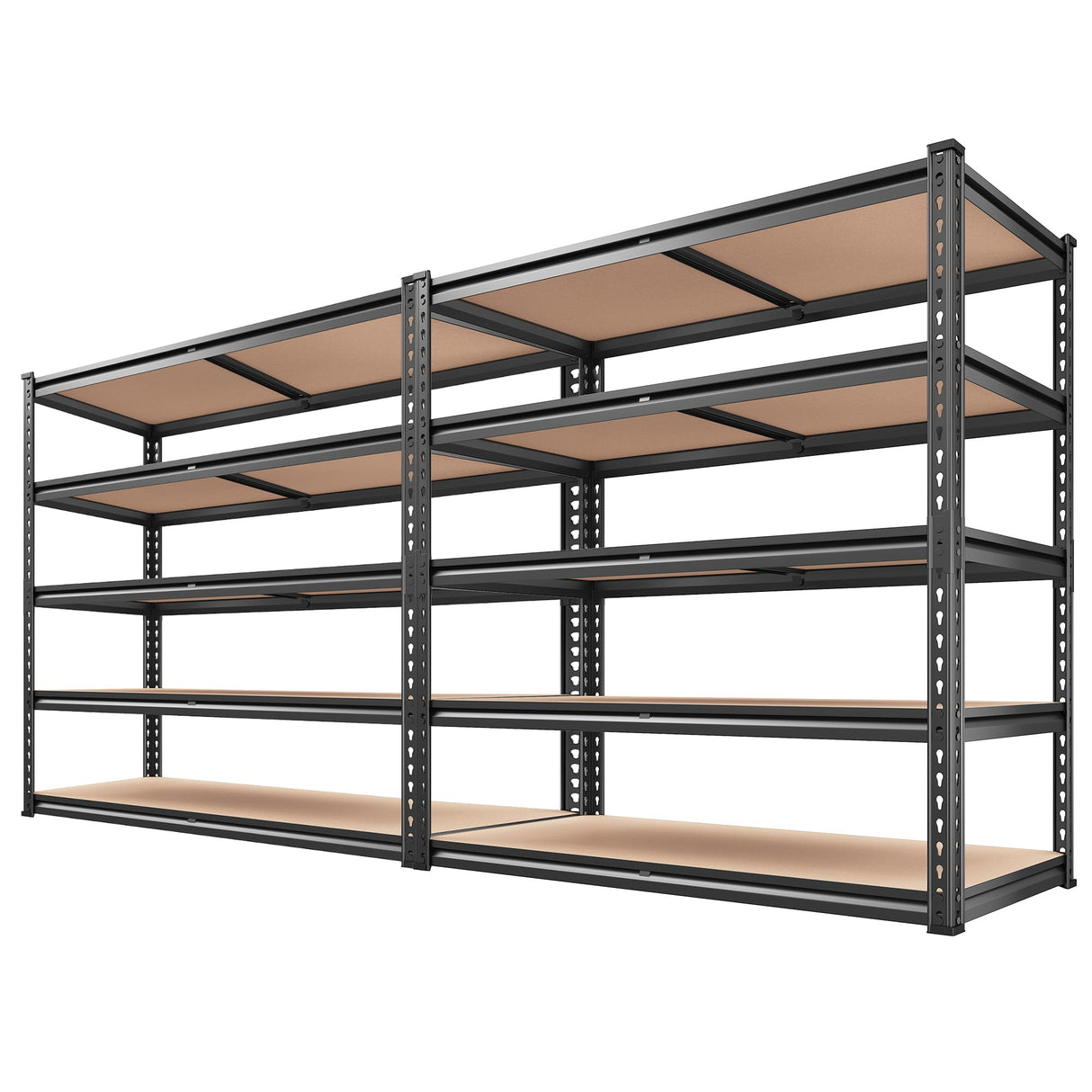 REIBII 2000LBS Garage Shelving Heavy Duty 72''H Storage Shelves 5 Tier Heavy Duty Shelving, Adjustable Metal Shelves for Garage Pantry Closet Kitchen Basement 35.5" W x72 H x 15.8" D, 2 Pack REIBII