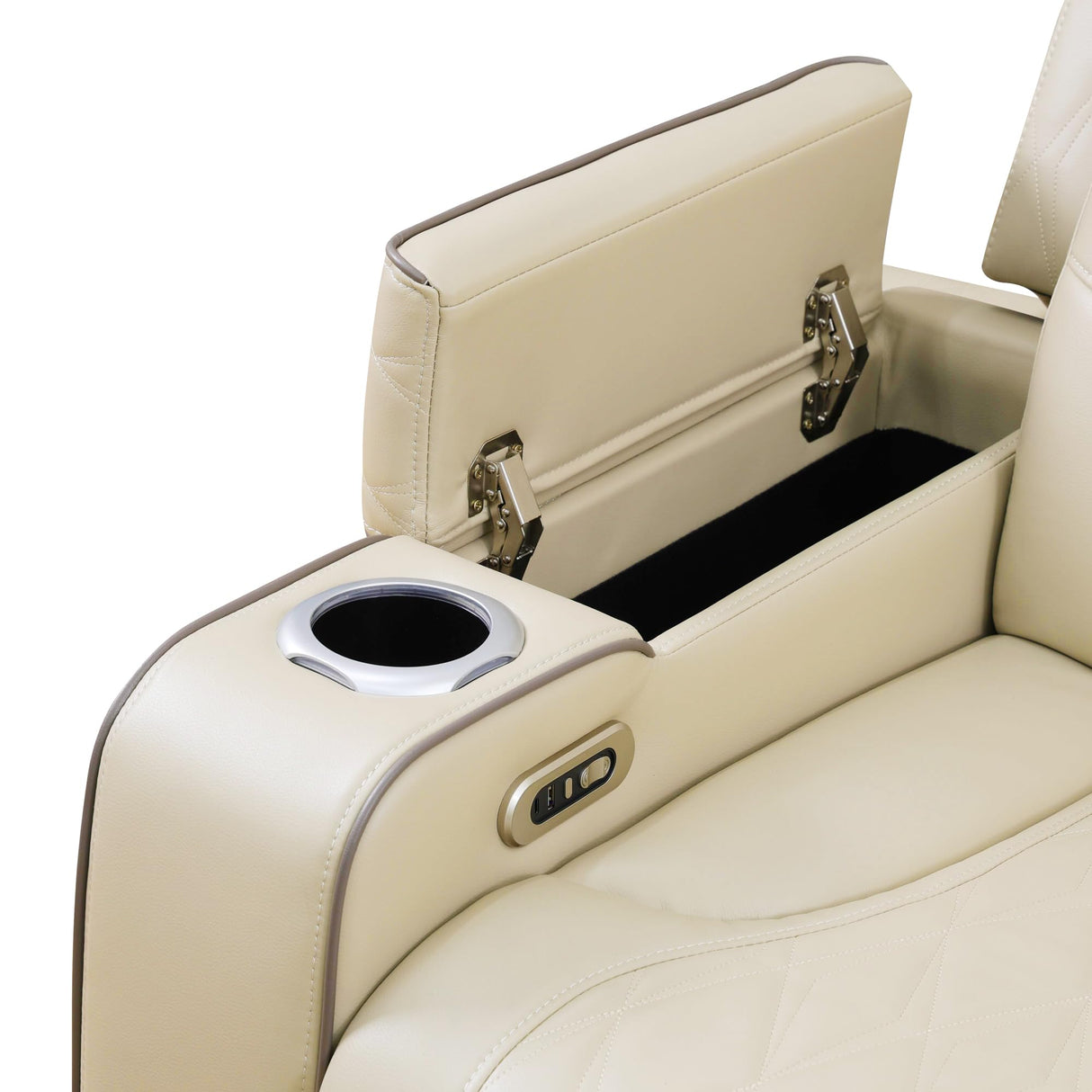 SIENWIEY Power Recliner Sectional Sofa with LED Light,Leather Reclining CornerSectional Couch for Living Room,Corner L Shaped Living Room Sofa Set(Beige,Sectional) SIENWIEY