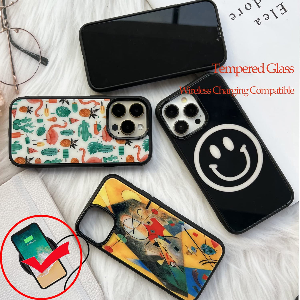JUSTRY 5PCS Sublimation Blanks Phone Case Bulk Covers Compatible with Apple iPhone 14 Plus/iPhone 15 Plus,Easy to Sublimate DIY, Soft Rubber Case + Tempered Glass Inserts Support Wireless Charging JUSTRY