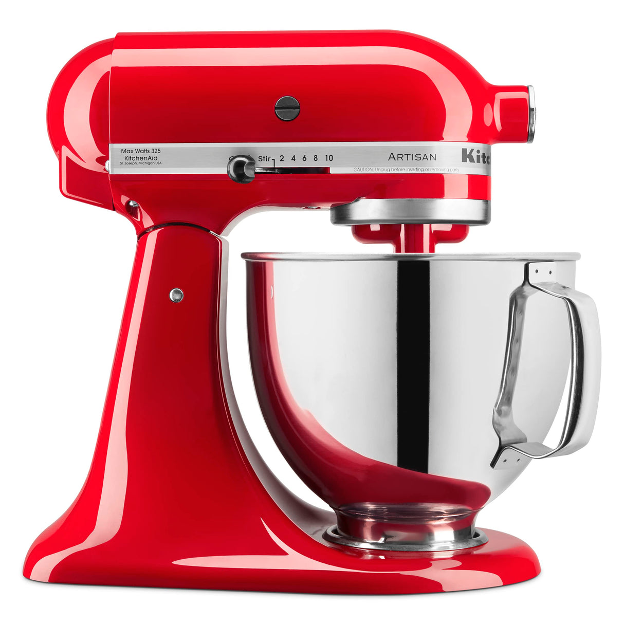 KitchenAid Artisan Series 5 Quart Tilt Head Stand Mixer with Pouring Shield KSM150PS, Passion Red KitchenAid