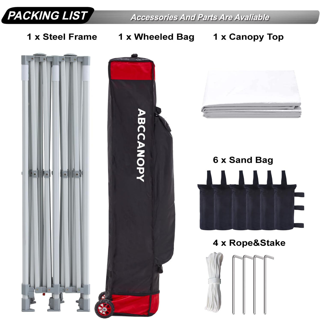 ABCCANOPY Commercial Pop Up Canopy Tent 10x20 Premium-Series, White ABCCANOPY