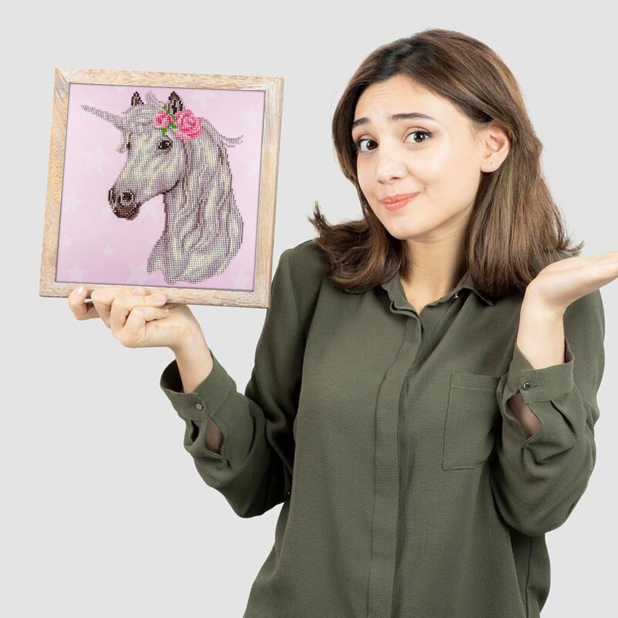 DIAMOND ART BY LEISURE ARTS Unicorn, 12"X12", Intermediate Diamond Painting Kits for Adults, Art for Adults, Kit, Painting DIAMOND ART BY LEISURE ARTS