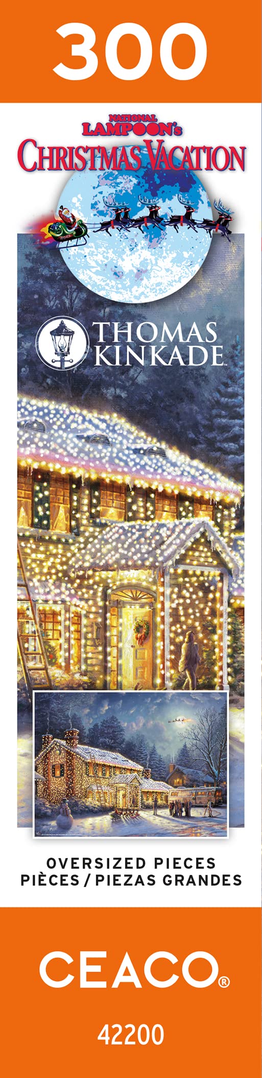 Ceaco - Thomas Kinkade - Holiday Movies - National Lampoons Xmas Vacation - 300 Piece Jigsaw Puzzle Ceaco