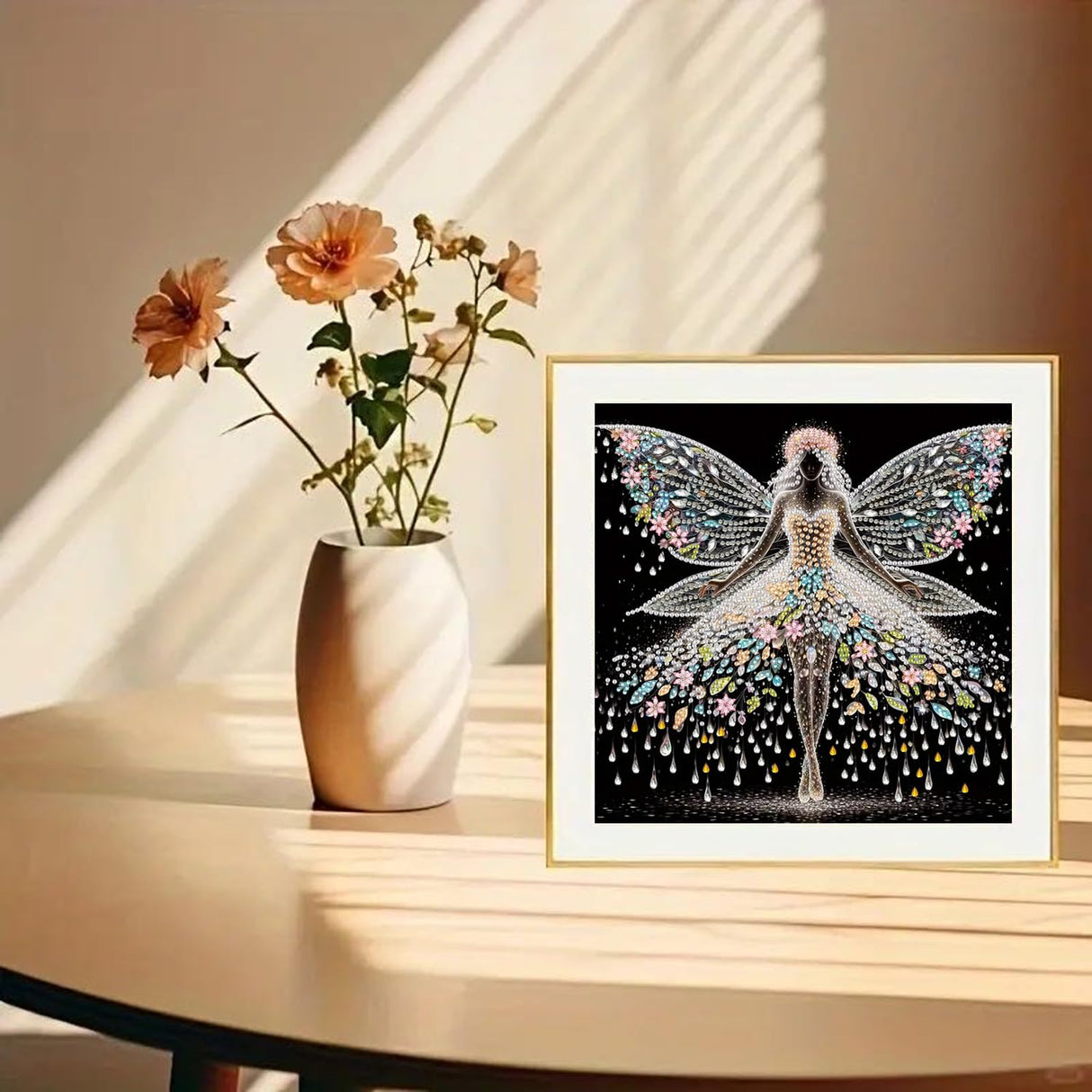 ZHUDENGXJL Fairy Diamond Art Kits for Beginners,Special Shape Angel Wings 5D Diamond Painting Kits for Adults,DIY Crystal Rhinestones Diamond Gem Art for Home Wall Decor 12×12Inch ZHUDENGXJL