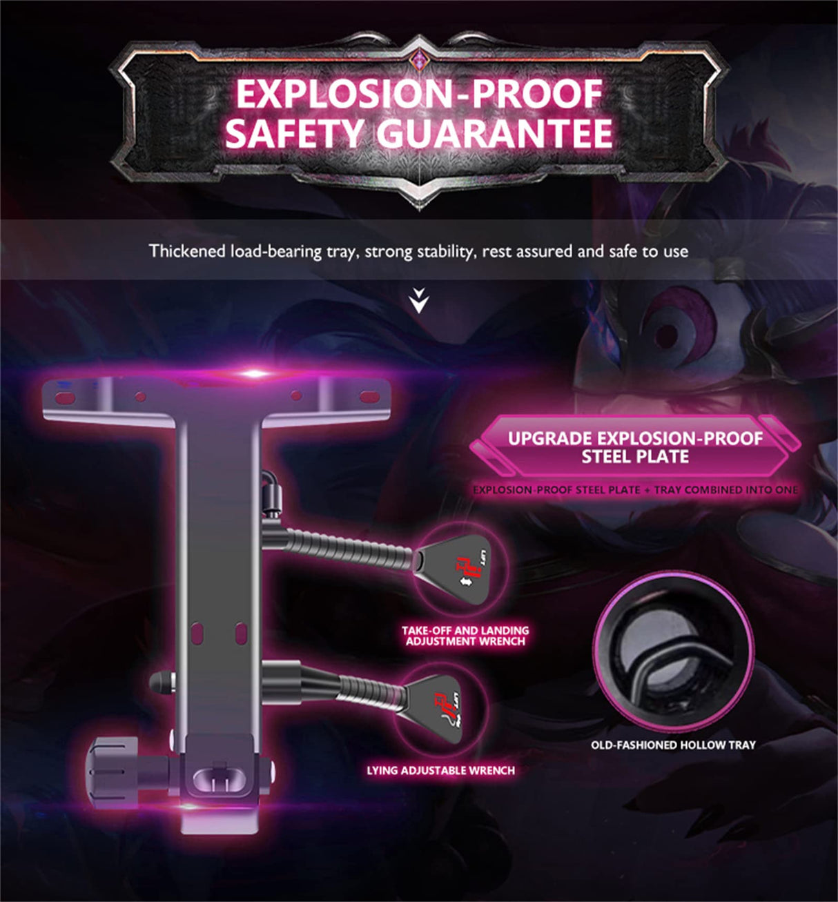 WZDHYYWS Gaming Chair with LED RGB Lights with Massage and Footrest Ergonomic Computer Chair High Back Video Game Chair with Adjustable Lumbar Support Linkage Armrest,Pink WZDHYYWS