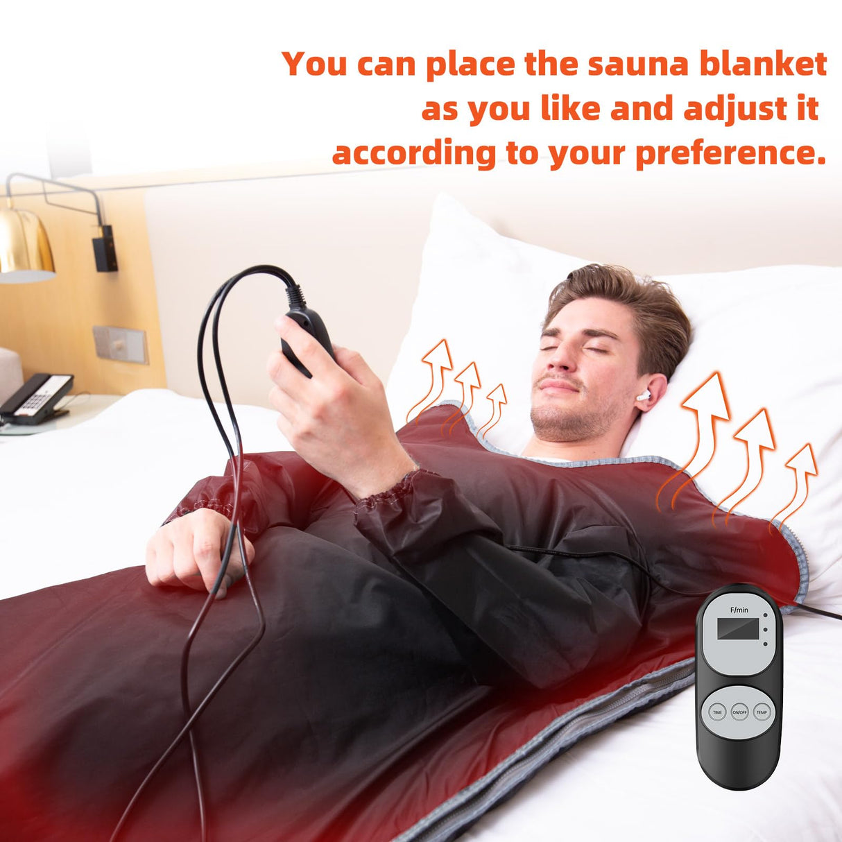 Mooawa Infrared Sauna Blanket for Detoxification Portable Far Infrared Sauna Blanket for Exercise Recovery Infrared Blanket Sauna with 95–176 °F Temp Range for Home Relaxation Calm Your Body and Mind Mooawa