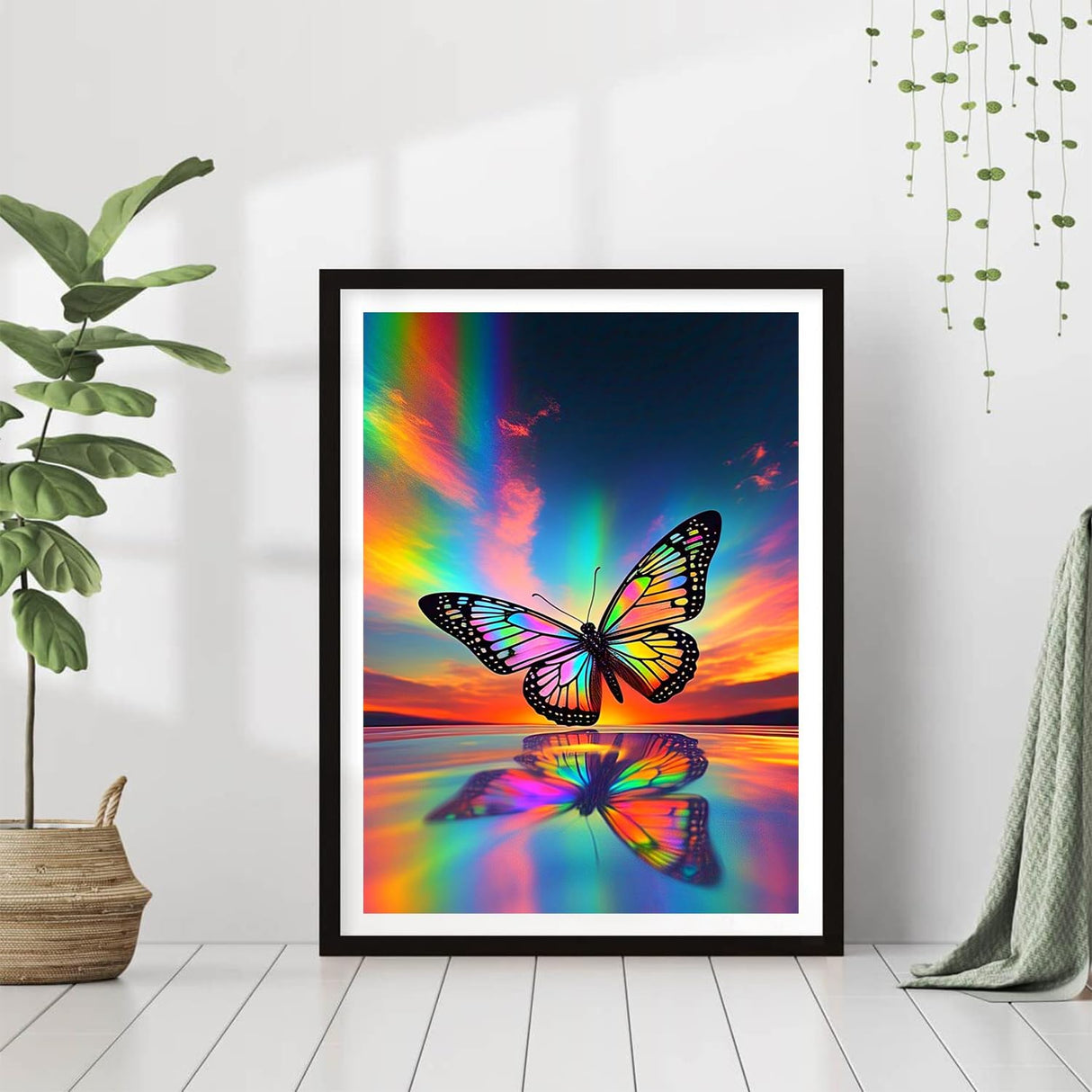 NWQZBYHT Butterfly Diamond Art Kits for Adults,5D Diamond Painting Kits for Beginner,DIY Round Full Drill Diamond Dots Paintings Picture Gem Art Kits for Adults Crafts Home Wall Decor 12x16 Inch NWQZBYHT