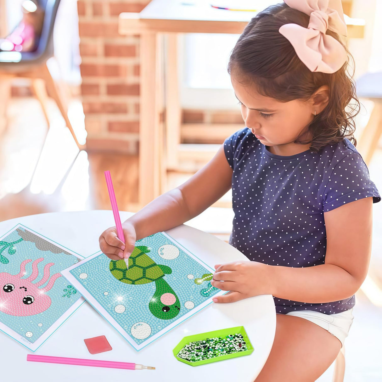 DIYGEMDOT 6 Pack Diamond Art Kits for Kids, Cute Animals Diamond Painting for Beginners, DIY 5D Gem Art for Girls & Boys Ages 6-8-10-12, Children's Christmas Gifts (6x6 inches) DIYGEMDOT