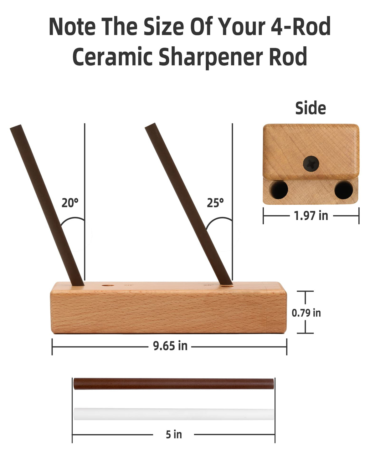 4-Rod Turn Box, Ceramic Sharpener Rod from Kitchen Sharpening Tool, Portable Manual Ceramic Sharpening Rod Uiozr