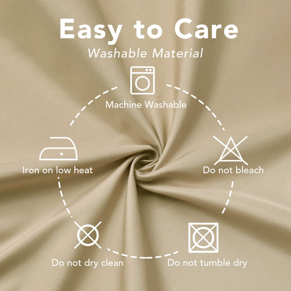 OutdoorLines Waterproof Indoor Outdoor Curtains for Patio-Privacy Sun Blocking Grommet Curtain Panel Weatherproof, UV Resistant Curtains for Gazebo, Front Porch, Pergola Beige 52W x 84L Inch 1 Piece OutdoorLines