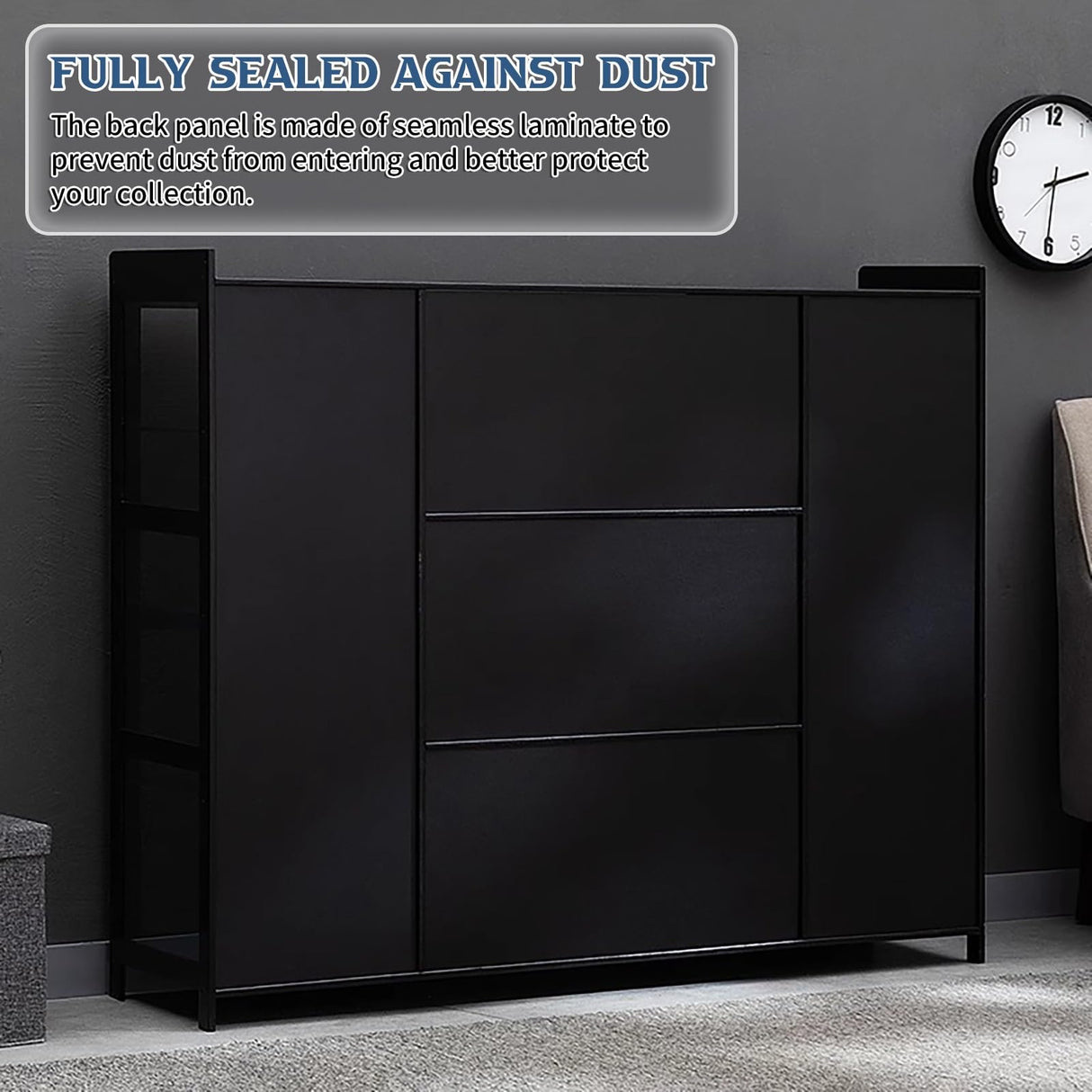 FVTVHEV Display Cabinets Display Case with Acrylic Doors Collection Display Case Curio Cabinet Collectibles Toy Organizers Rack Suitable for Home Office Bedroom Living Room Nursery(135x33x111cm) FVTVHEV