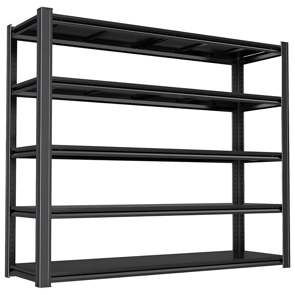 Darubtes Industrial Storage Rack,Heavy-Duty Steel Shelving Unit,Multi-Purpose Garage Organization System Black 72" H x 62" W x 23.5" D 5-Tier Darubtes