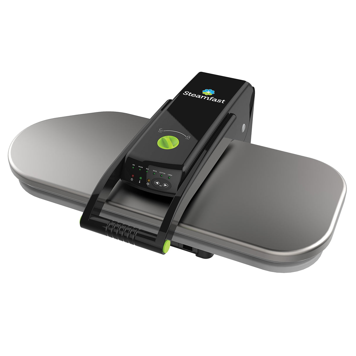 Steamfast SF-680 Digital Steam Press with Multiple Fabric Settings and Steam Burst Function,Stainless/Black, Stand Steamfast