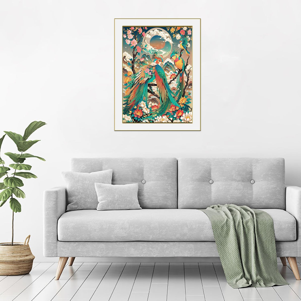 FORLAND Phoenix Diamond Painting Kits for Adults Beginners - 5D DIY Cute Animals Art Full Drill Kits Painting Crafts for Home Wall Decor, Diamond Art Kits,Paint with Diamonds,12X16inch FORLAND