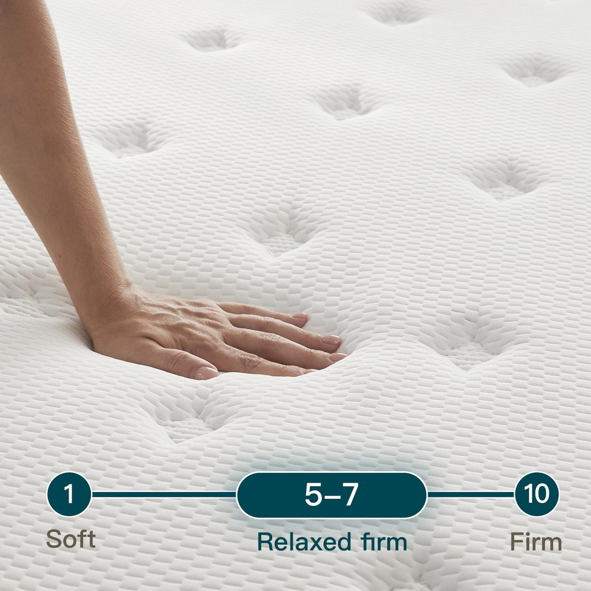 Queen Size Mattress 12 Inch Deluxe Hybrid Mattresses without Fiberglass , Medium Firm with Cooling Gel Memory Foam and Pocket Coil for Pressure Relief , Motion Isolation , Edge Support , CertiPUR-US ZLNDR