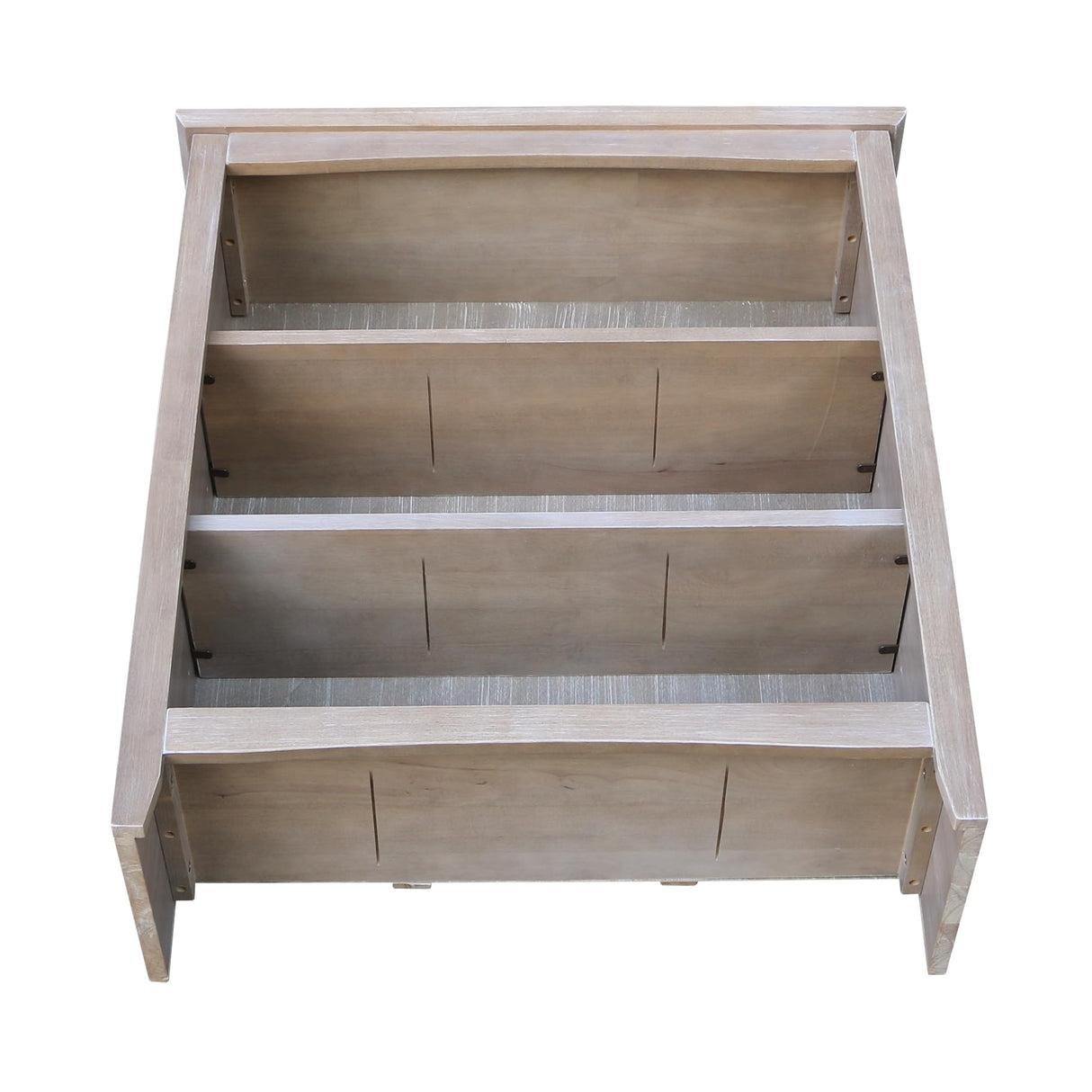 IC International Concepts, Shaker Solid Wood Bookcase, 2 Adjustable Shelves, Solid Real Wood, Sturdy Parawood, Spacious Dimensions 36"H x 28.85"W x 9.84"D, 40 LBS/ Shelf Capacity, Washed Gray Taupe IC INTERNATIONAL CONCEPTS