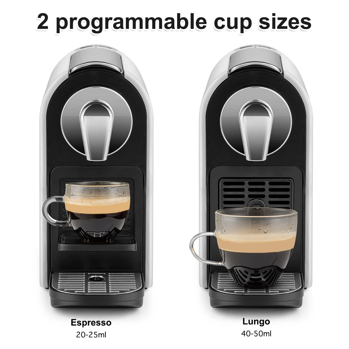 beanglass Espresso Pod Machine for Home, Compact Capsule Coffee Maker for NS Original Pods, 20 Bar High Pressure Pump, 22oz Removable Water Tank, Adjustable Cup Tray, 1350W beanglass
