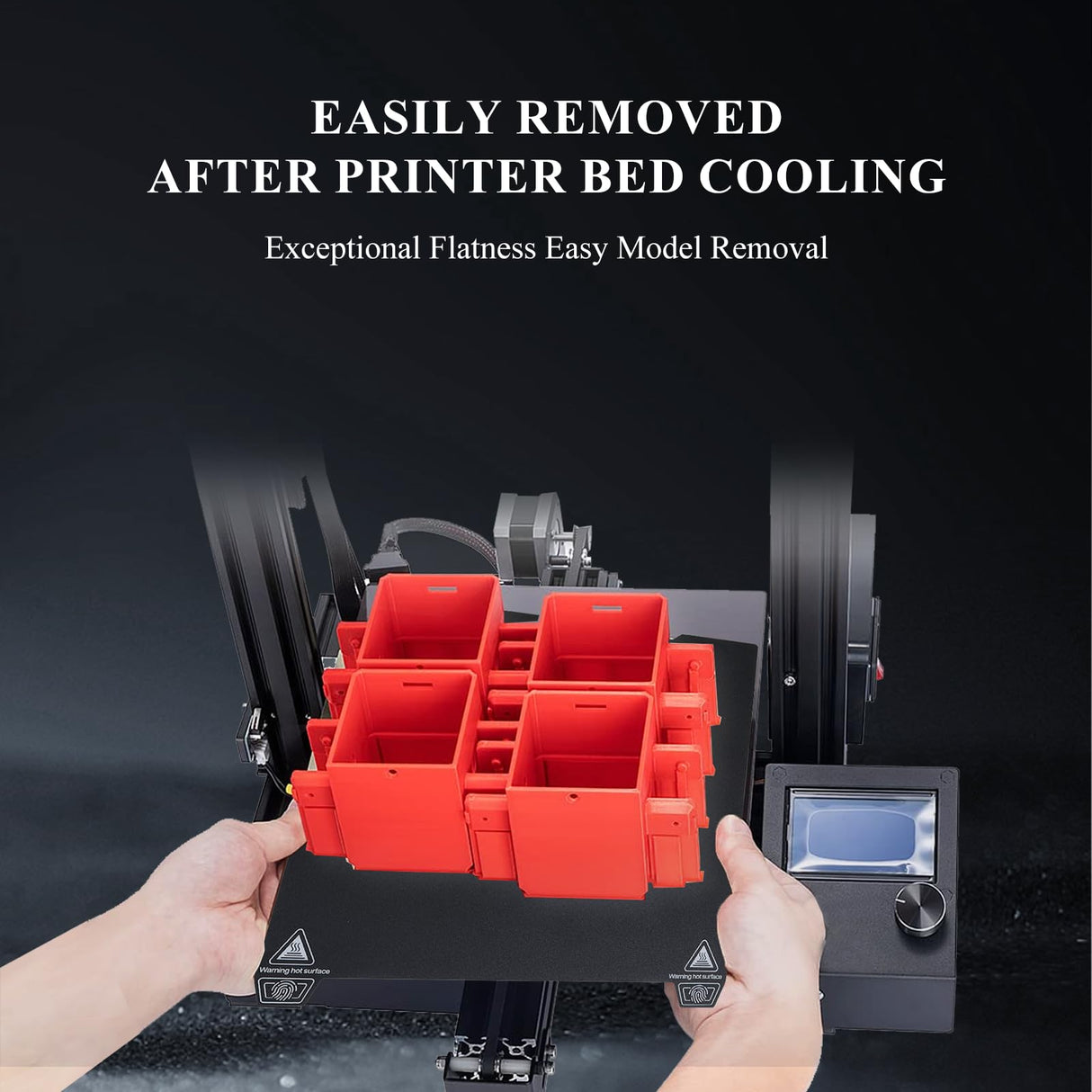 PEI Sheet Double-Sided Removable Magnetic 3D Printer Build Surface Heated Bed Cover for Ender 3/Ender 3 V2-Pro-S1/Ender 5-Pro/Ender 3 V3 SE-KE 3D Printer, Ender 3/5 Series Bed Upgraded 235mm x 235mm UNIDO