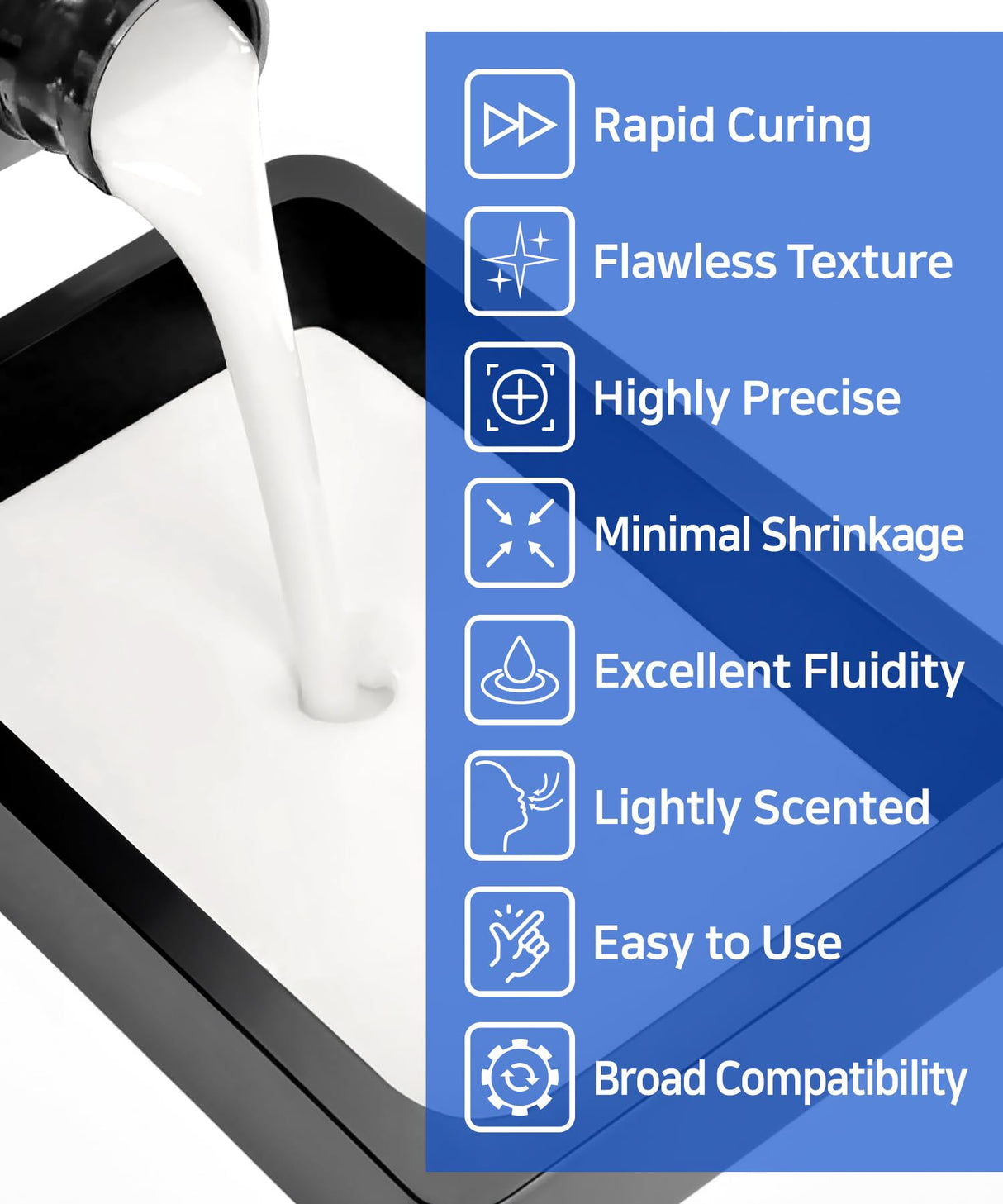SuperRigid 3D Printer Resin 6.0GPa, 40% of Nano-Micro Ceramic Powder Filled for Ceramic Like Prototypes, Made in Korea by 3DMaterials (500g, White) 3DMaterials