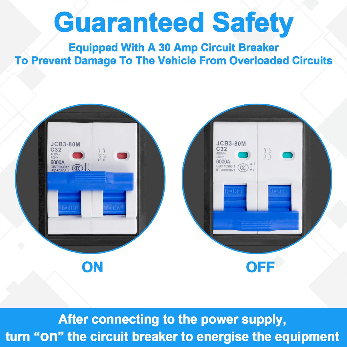 Manual EV Charging Switch for Dryer & EV, NEMA 14-30P to 14-30R & 14-50R, 240V, 25A Power Splitter Switch, with a Safety Breaker Switch, Hand-Operated Selector, Plug and Play Sekelo