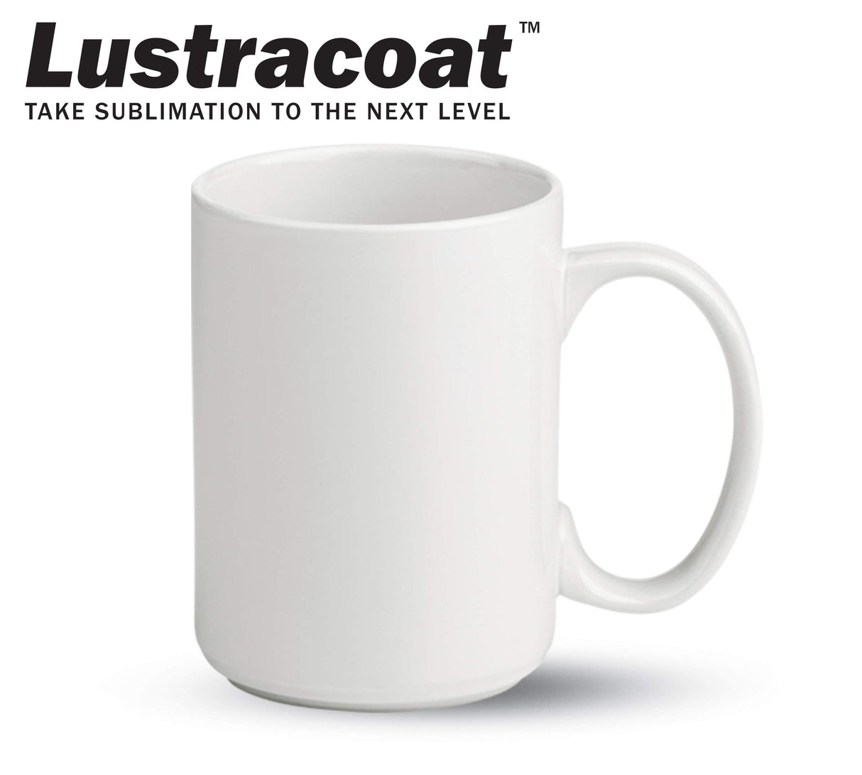 Lustracoat 15 oz. ’’El Grande’’ Stoneware Sublimation Mug, 1 Case of 24 Mugs Lustracoat