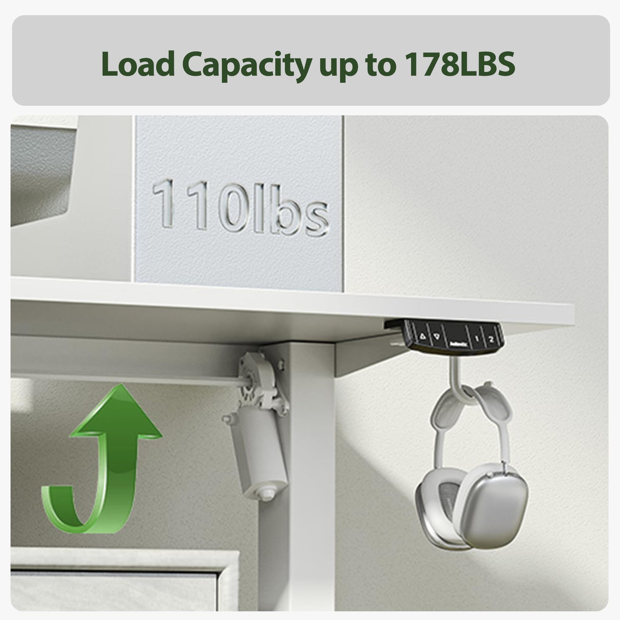 Agilestic L Shaped Standing Desk Adjustable Height, Electric Corner Standing Desk, 63 x 55 inch Sit Stand Computer Table with Splice Board, White Agilestic